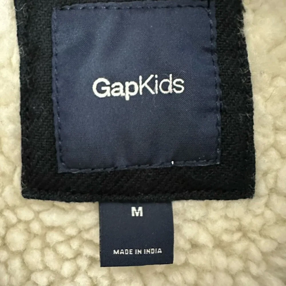 Gap Kids Navy Sherpa Lined Shacket Medium 8-9